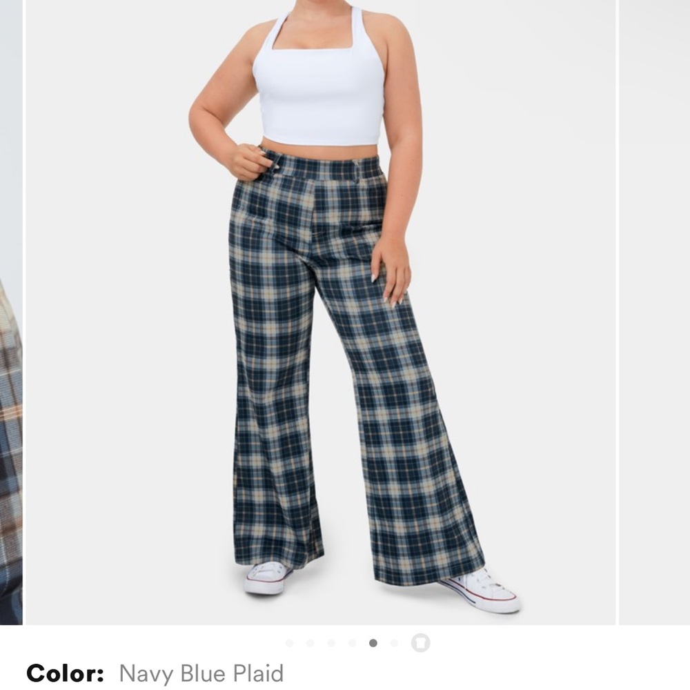 ❤️SOLD❤️ Halara High Waisted Plaid Plus Size Women’s Wide Leg Casual 1X